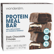WonderSlim Meal Replacement Protein Bar, Variety Pack, 15g Protein, 20 Vitamins & Minerals (7ct)