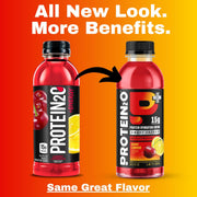 Protein2o 15g Whey Protein Isolate Hydration Drink Plus Energy & Focus, 350mg of Electrolytes, 125mg of Caffeine, Sugar Free, Cherry Lemonade, 16.9 oz Bottle (Pack of 12)