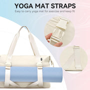 MAXTOP Women's Gym Yoga Duffle Bag with 2 Bonus Shoe Pouches, Multi-Purpose Overnight Travel Bag for Gym Work Dance Sports