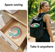 Weighted Soft Spring Hoop for Adults, Foldable Fitness Hoop, Waist-Friendly Design, Portable Slimming Exercise Equipment for Home and Travel, Adjustable Spring Fitness Circle for Adults