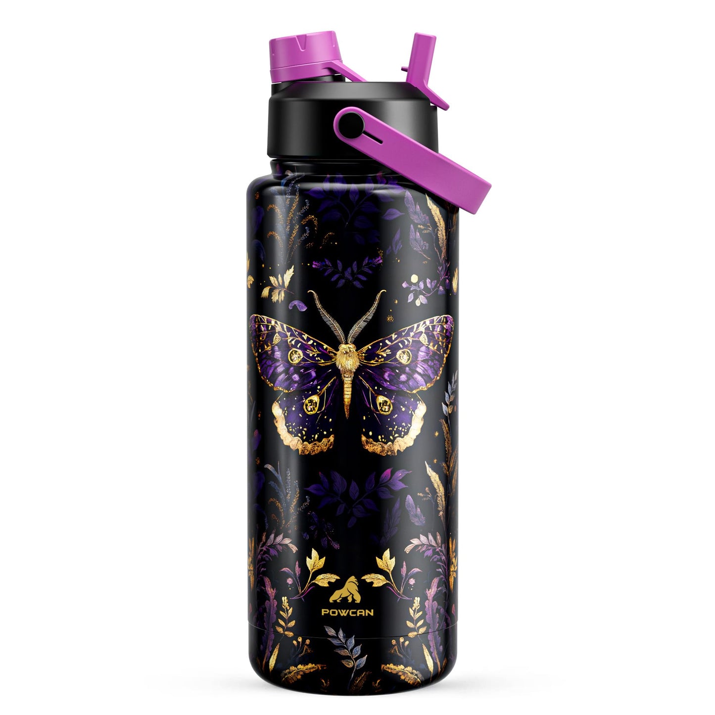 26 oz Insulated Water Bottle with 2-in-1 Straw and Spout Lid, Keep Cold 24H, Leak-Proof, Fits in Car Cup Holder, Stainless Steel Water Bottle for Sports, Travel, and School (Cotton Candy)