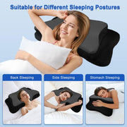 Pain Relief Cervical Pillow for Neck Support,Adjustable Ergonomic Pillow Cozy Sleeping,Odorless Orthopedic Memory Foam Pillows,Contour Bed Pillow for Side Back Stomach Sleeper