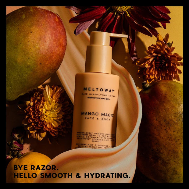 Wakse Mango Magic Hair Dissolving Cream - Painless Hair Removal Cream for Face & Body, 6.7 oz, Mango Scented