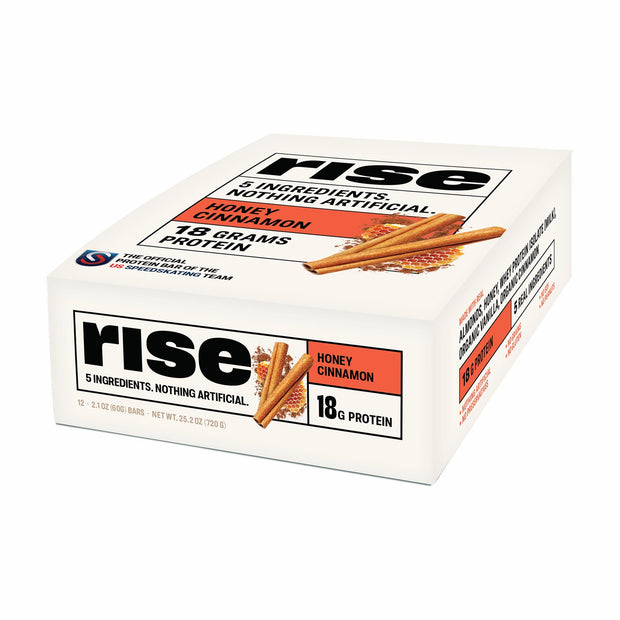 Rise Breakfast Whey Protein Bars Almond Honey, 18g Protein, 2.01 oz (12 Pack)