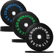 Olympic Bumper Plates Set, 2" Weight Plates for Strength Training & Weightlifting