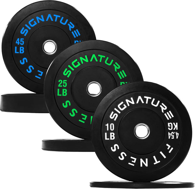 Olympic Bumper Plates Set, 2" Weight Plates for Strength Training & Weightlifting