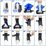 Left Ankle Brace for Women & Men - Ankle Support Sprained Ankle Brace for Achilles,Tendon,Sprain,Injury Recovery,Ankle Support Brace for Running, Basketball, Football (Grey,S,Left)