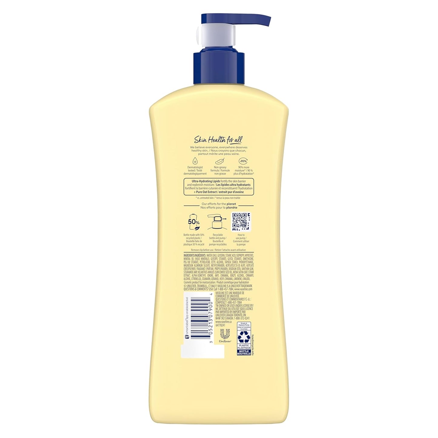 Vaseline Intensive Care Nourishing Moisture Body Lotion 3 Pk Made with Ultra-Hydrating Lipids + Pure Oat Extract for Dry Skin, for Nourished, Healthy-Looking Skin 20.3 oz