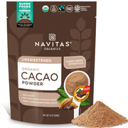 Navitas Organics Cacao Powder - Cocoa Powder Substitute 1:1, For Hot Chocolate, Baking & More - Regenerative Organic Certified, Non GMO, Fairtrade, Gluten Free, Non-alkalized (8oz. Bag, 38 Servings)