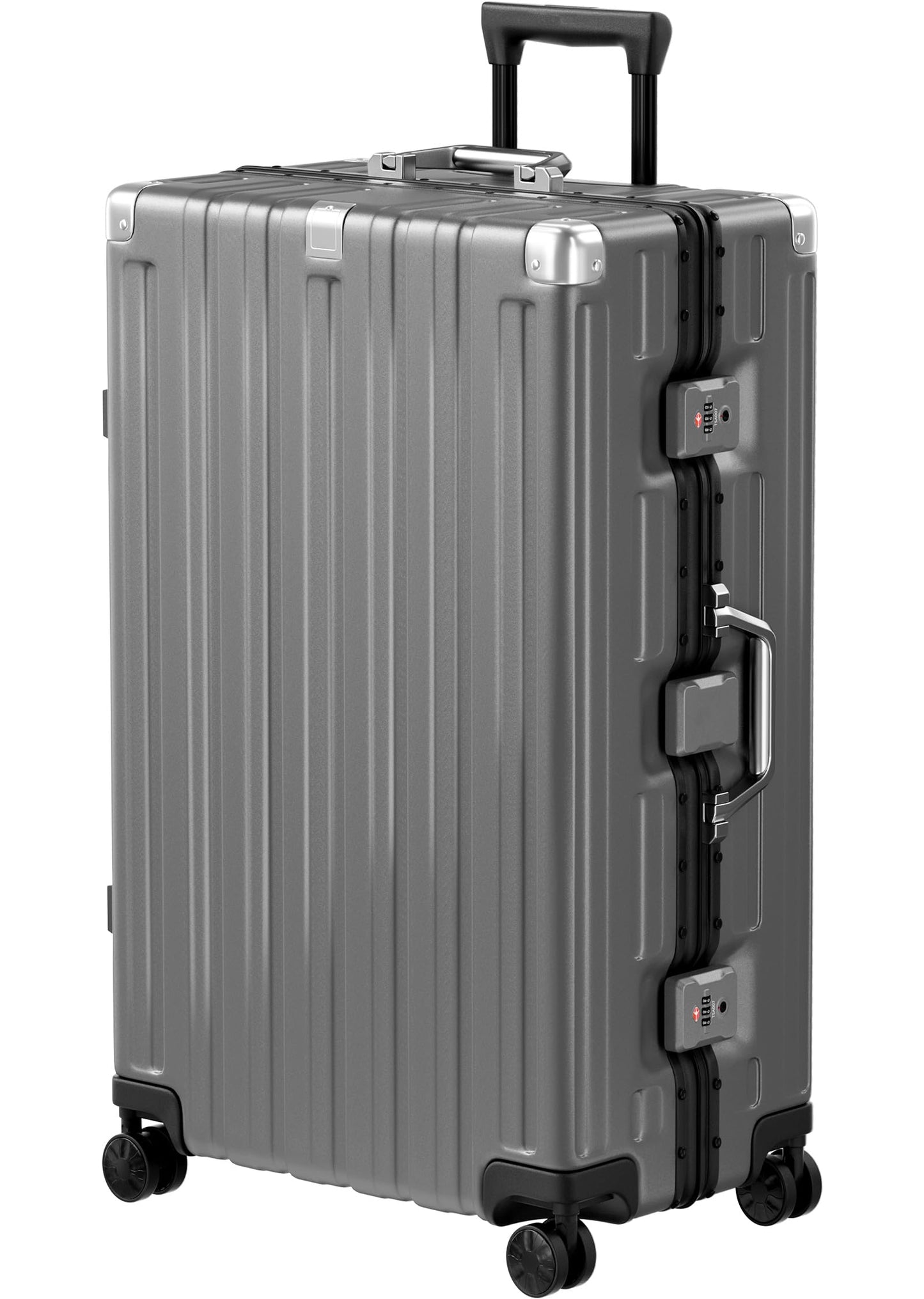 Krute Luggage 28 Inch Checked Suitcase with Spinner Wheels Zipperless Aluminum Frame Luggages TSA Lock No Zipper Hardshell Lightweight PC+ABS Large Suitcases