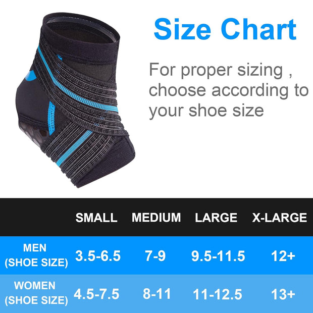 Nvorliy AquaFlex Pro Ankle Sleeve – FSA or HSA Eligible Compression Brace for Swimming, Water Sports, Diving, Surfing, Kayaking & Injury Recovery – for Men & Women