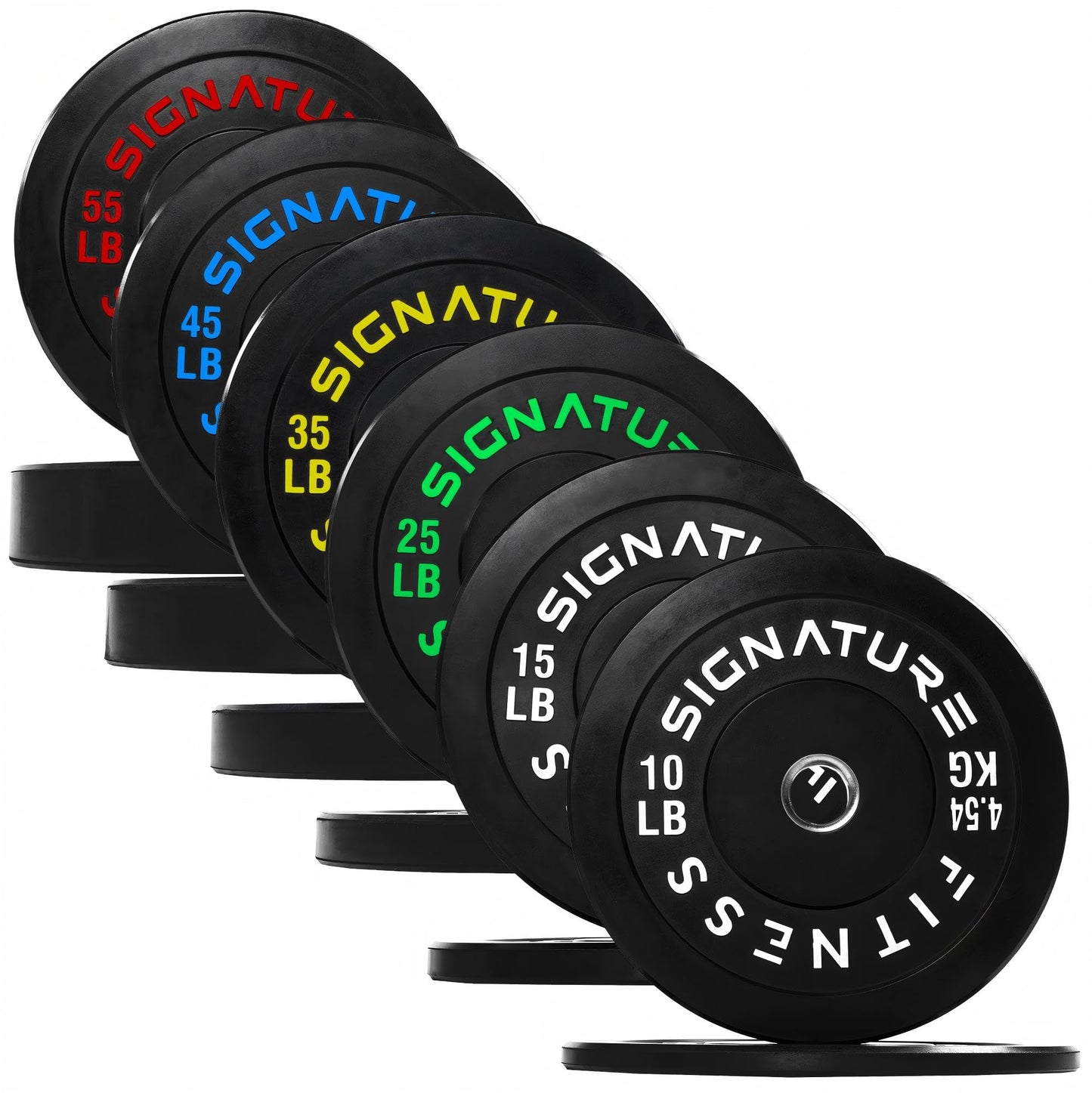 Olympic Bumper Plates Set, 2" Weight Plates for Strength Training & Weightlifting