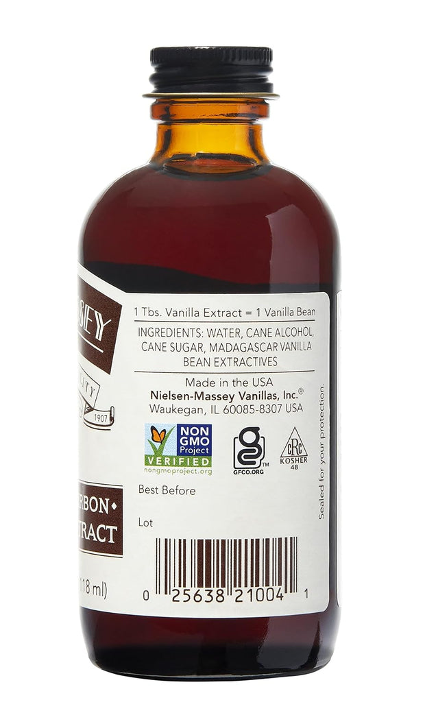 Nielsen-Massey Madagascar Bourbon Pure Vanilla Extract for Baking and Cooking, 4 Ounce Bottle