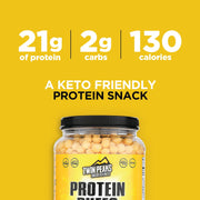 Twin Peaks Protein Puffs - (Garlic Parmesan), Keto Friendly, Low Carb Snack (300g, 21g Protein, 2g Net Carbs, High Protein, Healthy Crunchy Snack)