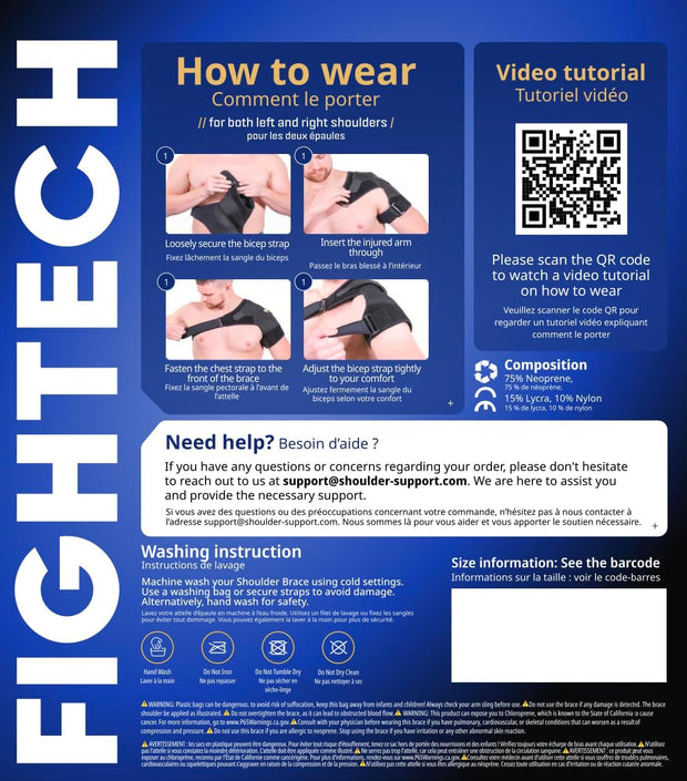 Shoulder Brace - Support & Injury Prevention Brace- Joint Pain Releaser- Shoulder Compression Wrap Strap - Adjustable Injury Accessories for Shoulders - Premium Quality Strap by FIGHTECH (Pink, L-XL)