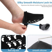 11" Large Silicone Moisturizing Socks for Men - 2 Pairs Soft Foot Care Socks - Feet Moisturizing Socks for Dry Cracked Feet (Size L)