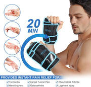 REVIX Wrist Ice Pack Wrap for Carpal Tunnel, Reusable Gel Ice Pack for Hand Relaxation, Cold Compress, Enhancing Comfort and Soothing Fatigue, 1Pack