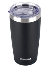 SUNWILL Travel Coffee Tumbler 20 oz, Insulated Mug with Lid, Stainless Steel Cup for Outdoor, Powder Coated Navy