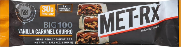 Met-Rx Big 100 Protein Bar, Vanilla Caramel Churro