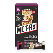 MET-Rx Big 100 Granola Protein Bar, Meal Replacement Bar, 28 G Protein, Chocolate Chip, Pack of 9
