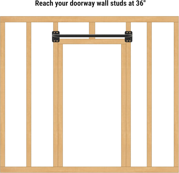 SELEWARE Heavy Duty Welded Pull Up Bar, Versatile Doorway Wall Mount, Joist Mounted, and Ceiling Mounted Chin Up Bars, Thick Metal Sturdy Construction for Full Body Workouts Support 500 lbs