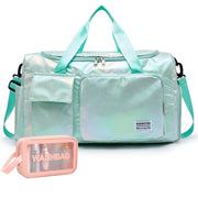 Small Gym Bag for Women, Travel Duffle Bag Carry On Weekender Bag with Shoe Compartment