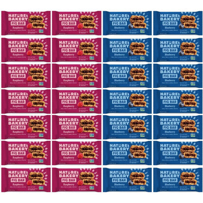 Nature's Bakery Whole Wheat Fig Bars - 32 Twin Packs (16 Blueberry, 16 Raspberry Each) (1)