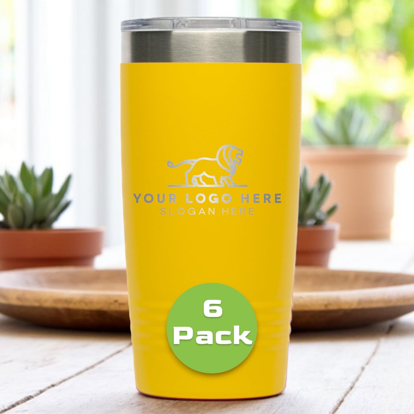 20oz Stainless Steel Tumbler - Upload Your Logo, Custom Engraved, Double Wall Vacuum Insulated Travel Mug, Ideal for Corporate Gifts, Events, and Sports Teams