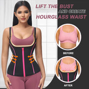 YADIFEN Waist Trainer Vest for Women,Zipper Corset Body Shaper for Tummy Control Neoprene Cincher Tank Top with Straps