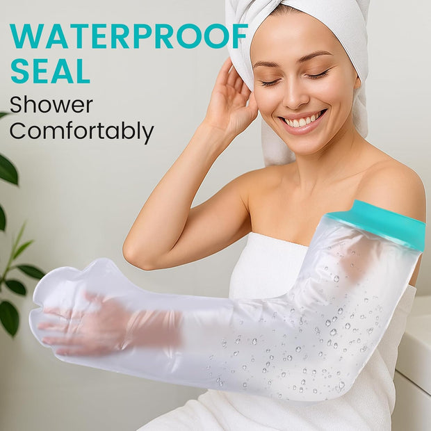 Waterproof Leg Cast Cover for Showering, Reusable Shower Sleeve for Lower Leg After Surgery, Watertight Non-Slip Adult Fracture Protector Bag, Water Proof Medical Covers for Calf/Ankle/Wound/Bandages
