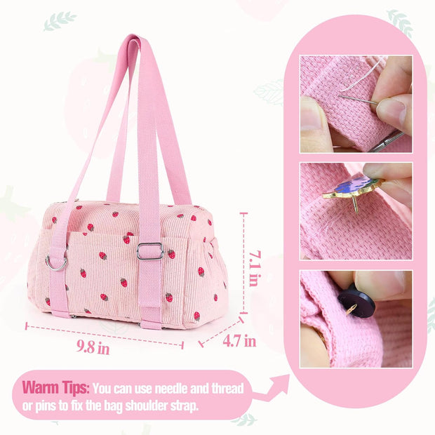 Mini Gym Bag For Women, Strawberry Print Gym Bags With Yoga Mat Holder, Cute Travel Weekender Overnight Duffle Bag For Girls Birthday Gifts, Not Yoga Mat