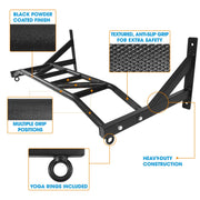 Yes4All Multi-Grip Wall Mount Pull-Up Bar, 16 Inches & 24 Inches Reversible Stud and Wall Compatibility Mounted Pull Up Bar Design, Solid Construction Strength Training