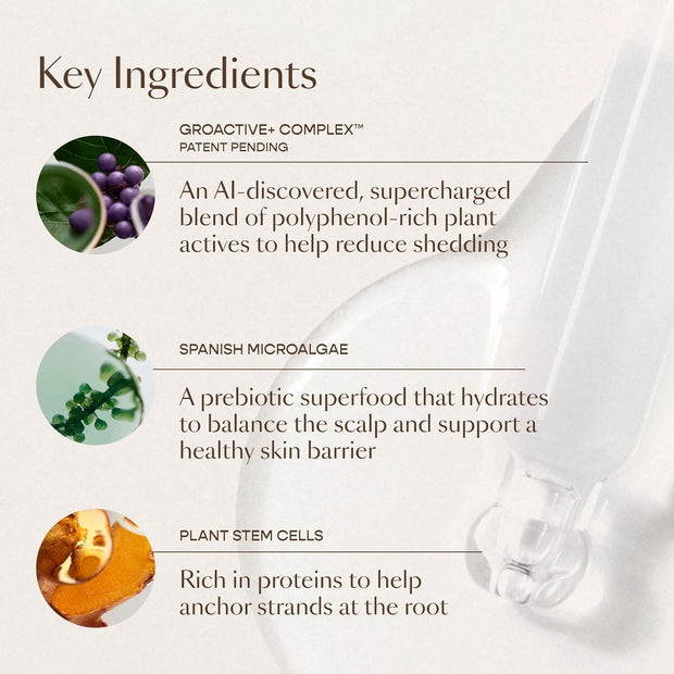 VEGAMOUR GRO+ Advanced Hair Serum for Hair Density, Reduces Shedding and Promotes a Healthy Scalp, Helps with Severe Signs of Thinning, Made Without Fragrance, Vegan, Cruelty-Free