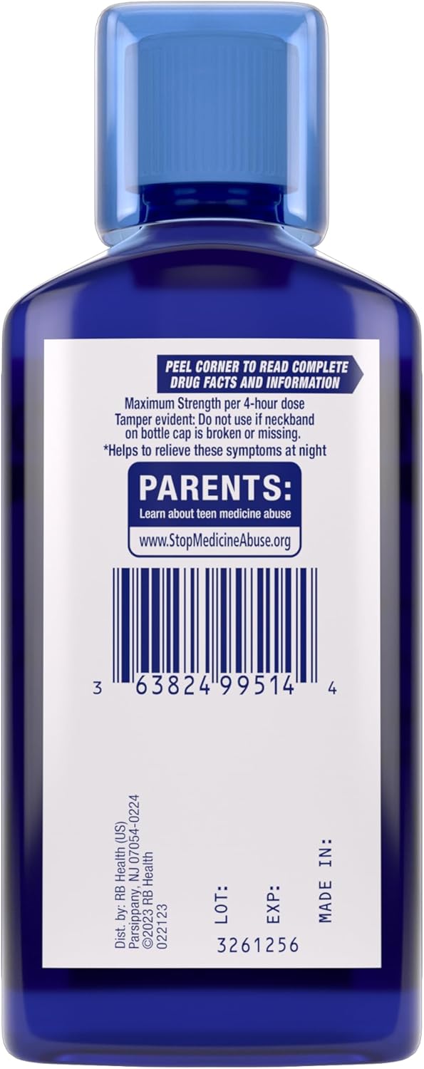 Mucinex Maximum Strength Fast-Max Cold & Flu and Nightshift, All-in-One Multi Symptom Relief Liquid, 6 Fl Oz - 2 Count (Pack of 1)