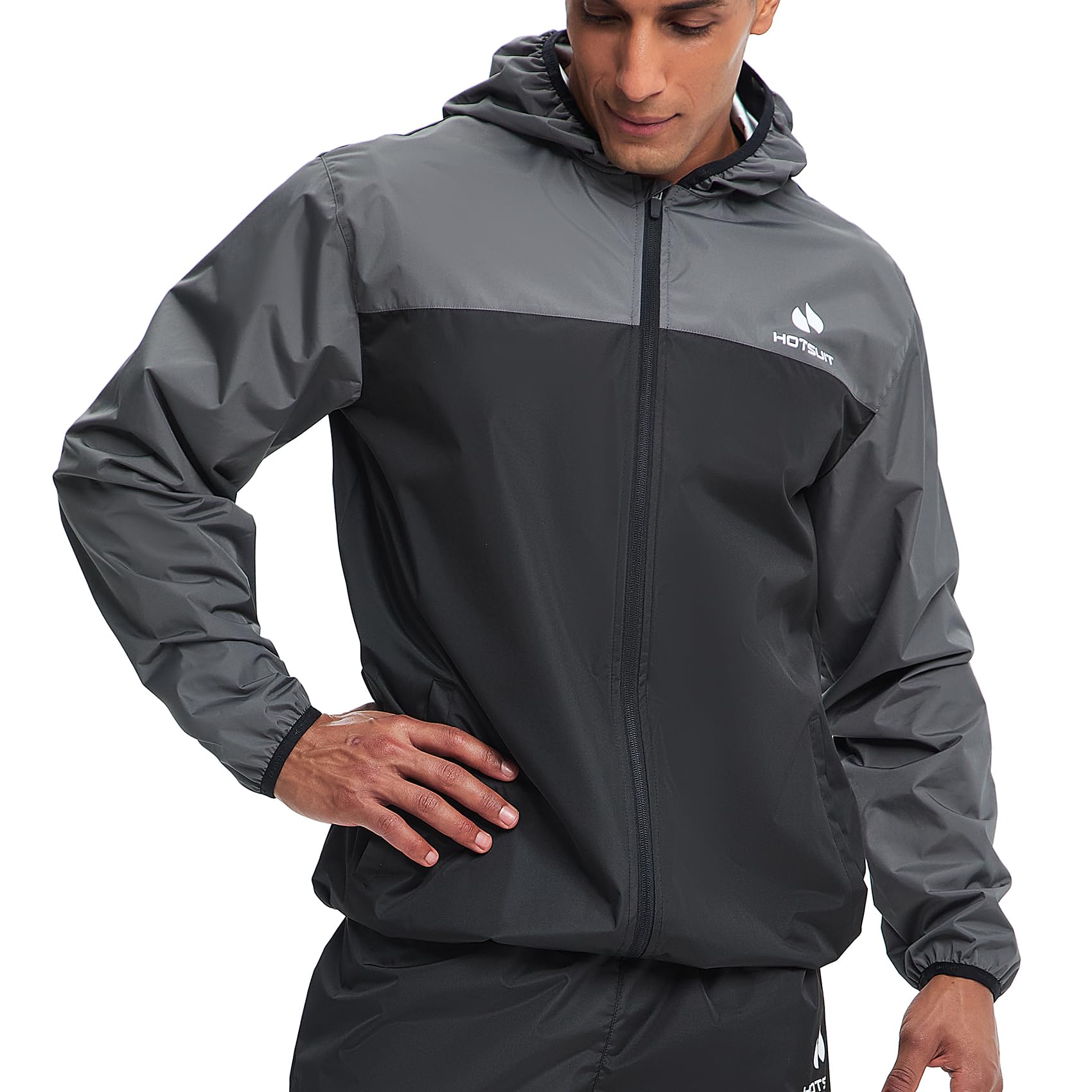 HOTSUIT Sauna Suit for Men Sweat Suits Gym Workout Exercise Sauna Jacket Pant Full Body