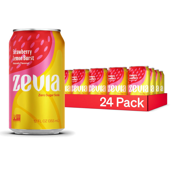 Zevia Zero Sugar Soda, Ginger Root Beer, 12 oz Cans (24-Pack) – Naturally Sweetened, Zero Calorie Sugar Free Soda - Non-GMO Project Verified, Gluten-Free, Vegan