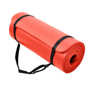 Yoga Mat 1-Inch Extra Thick High-Density Exercise Mat with Non-Slip Surface & Carry Strap for Men & Women Tear-Resistant Pilates Workout Mat for Home Gym, Floor Fitness