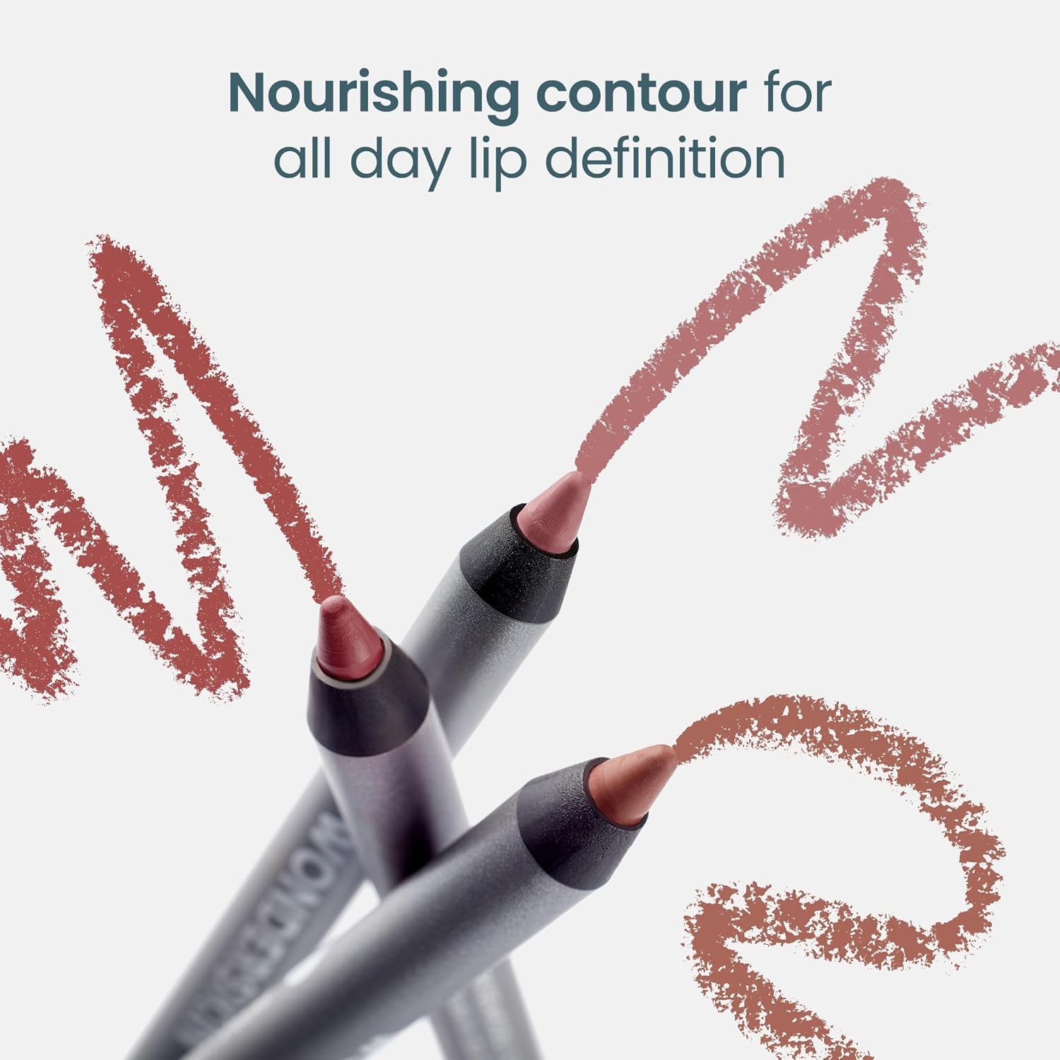 Wonderskin Lip Liner Pencil - 360 Contour Lipliner, Long Lasting, Sharpenable, Waterproof and Transfer-Proof Nude Lip Liner Pencil (Blush)