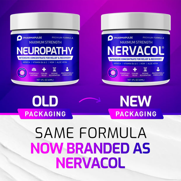 Pharmapulse Neuropathy Nerve Relief Cream – Maximum Strength for Feet, Hands, Legs, Toes, Lower Back - Alpha Lipoic Acid, Arnica, Vitamin B6, Aloe Vera, MSM - Effective Soothing