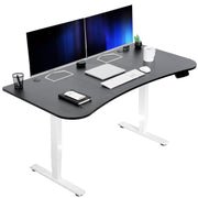 VIVO Electric 63 x 32 in Standing Desk, Memory Height Adjustment, 176 lb Frame Support, 2E Series, Black Top Black Frame, DESK-KIT-2E1B