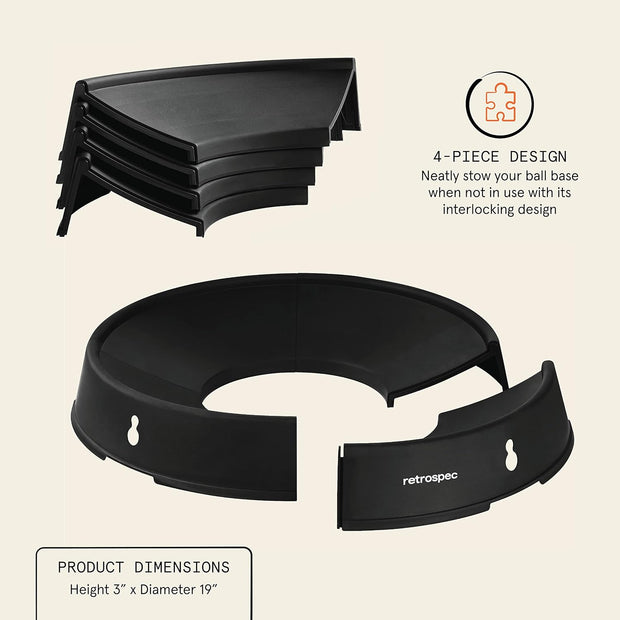 Retrospec Luna Exercise Ball with Pump - Anti-Burst Fitness Equipment for Yoga, Core Training & Stability - Home Gym Swiss Ball for Office & Pregnancy