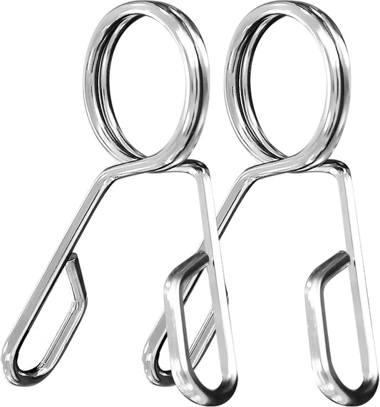 Balelinko 2 Inch Dumbbell Spring Collars Barbell Clamps Locking Collars Clips for Weightlifting Exercise Fitness Training Supplies