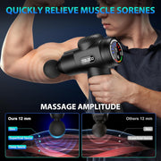 TOLOCO Massage Gun, Deep Tissue Back Massage for Athletes for Pain Relief, Percussion Massager with 10 Massages Heads & Silent Brushless Motor, Gifts for Fathers Day, Black