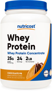 Nutricost Whey Protein Concentrate (Unflavored) 2LBS - Gluten Free & Non-GMO