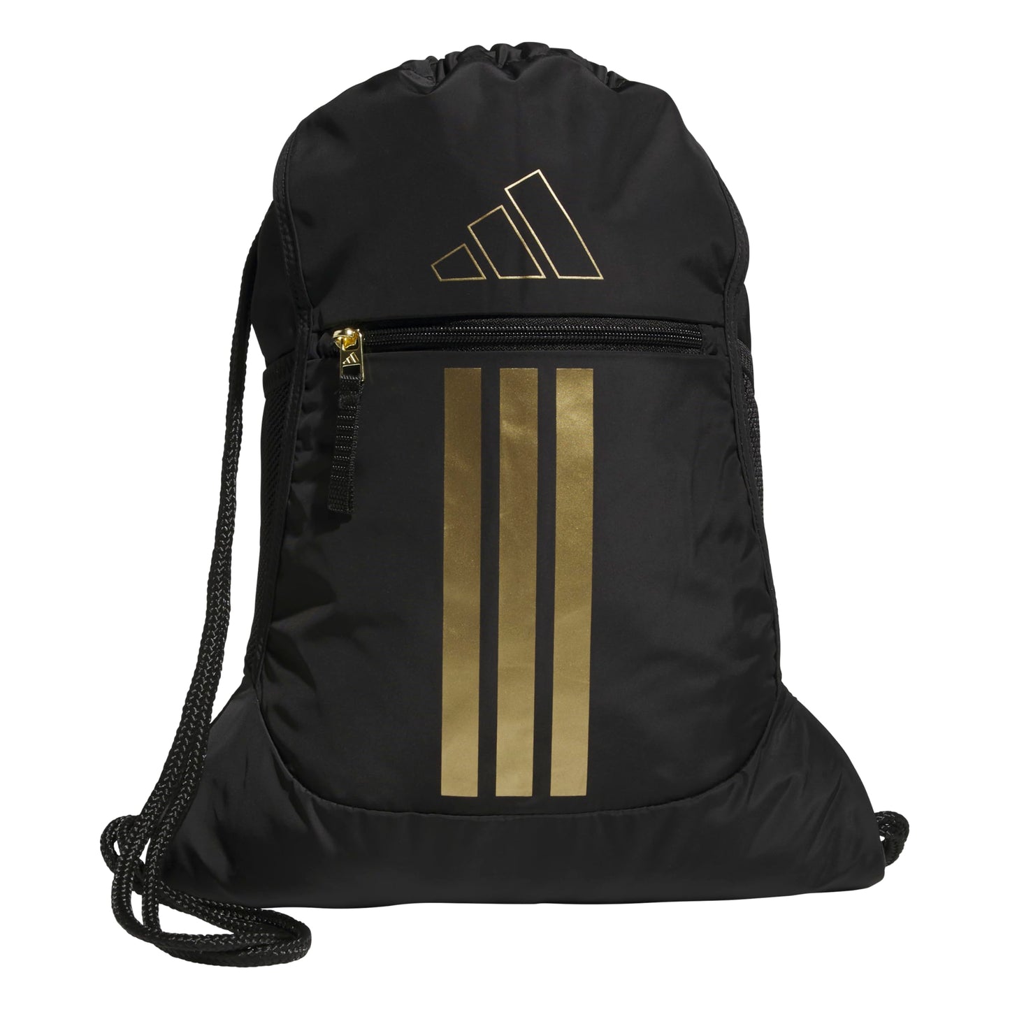 adidas Alliance Sackpack, Drawstring Backpack, Lightweight Small Gym Bag for Women and Men, Black, One Size