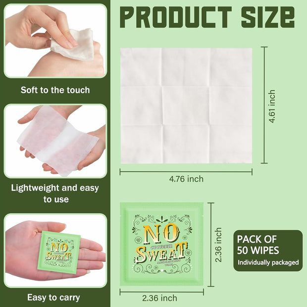 Mini Deodorant Body Wipes 50 pieces of Travel deodorant Wipes And Travel Deodorant Individually Wrap Hypoallergenic Underarm Sweating Cucumber And Travel To Clean Skin For Female Male Teenagers