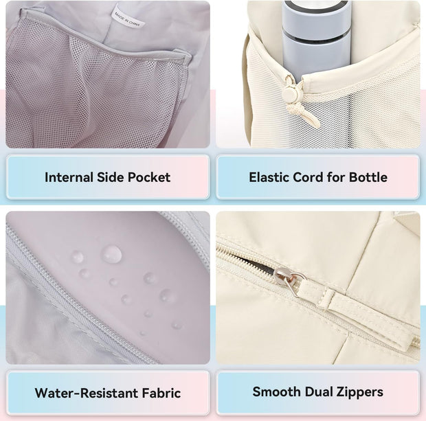 MAXTOP Women's Gym Yoga Duffle Bag with 2 Bonus Shoe Pouches, Multi-Purpose Overnight Travel Bag for Gym Work Dance Sports