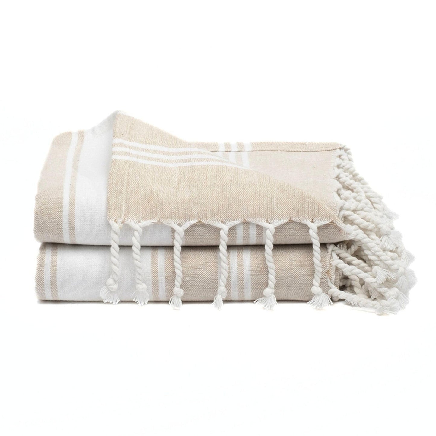 Cotton Turkish Beach Towel Towels Oversized 36"x72" Pool Absorbent Extra Large Quick Dry Sand Travel Towel (Beige, 4 Pack)