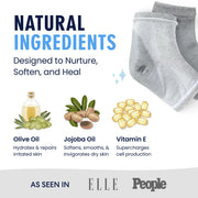 Dr. Frederick's Original Moisturizing Heel Socks for Cracked Heel Treatment - 2 Pairs - Stop Cracked Heels in Their Tracks