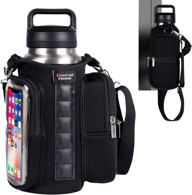 Magnetic Gym Bags for Men & Women with Adjustable Strap,Magnetic Bag Company Water Bottle Holder for Travel, Work,Sports,Water Bottle Sling Bag with Pocket